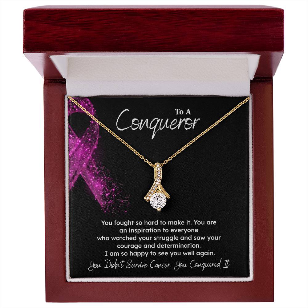 Cancer Conqueror Necklace Gift – Jewelry for Survivor's Triumph