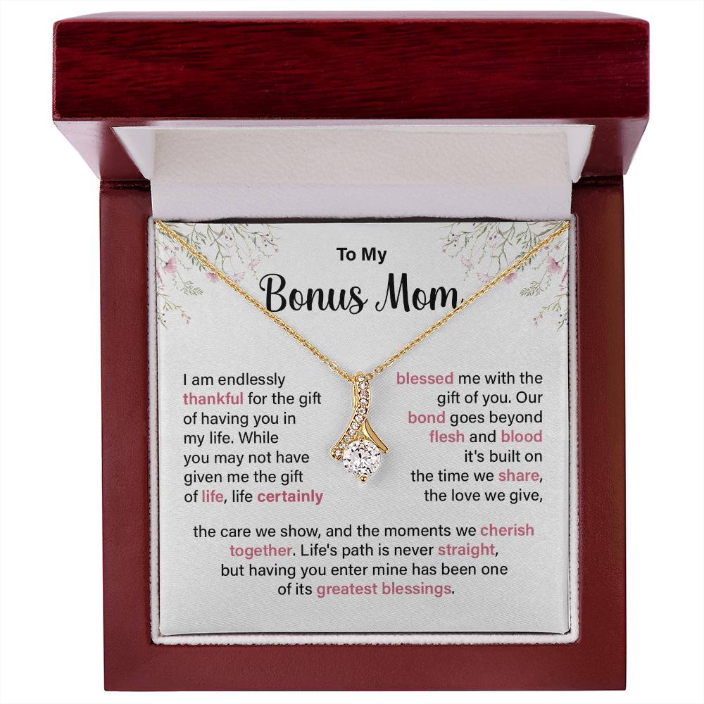 Bonus Mom Necklace Gift from Daughter or Son