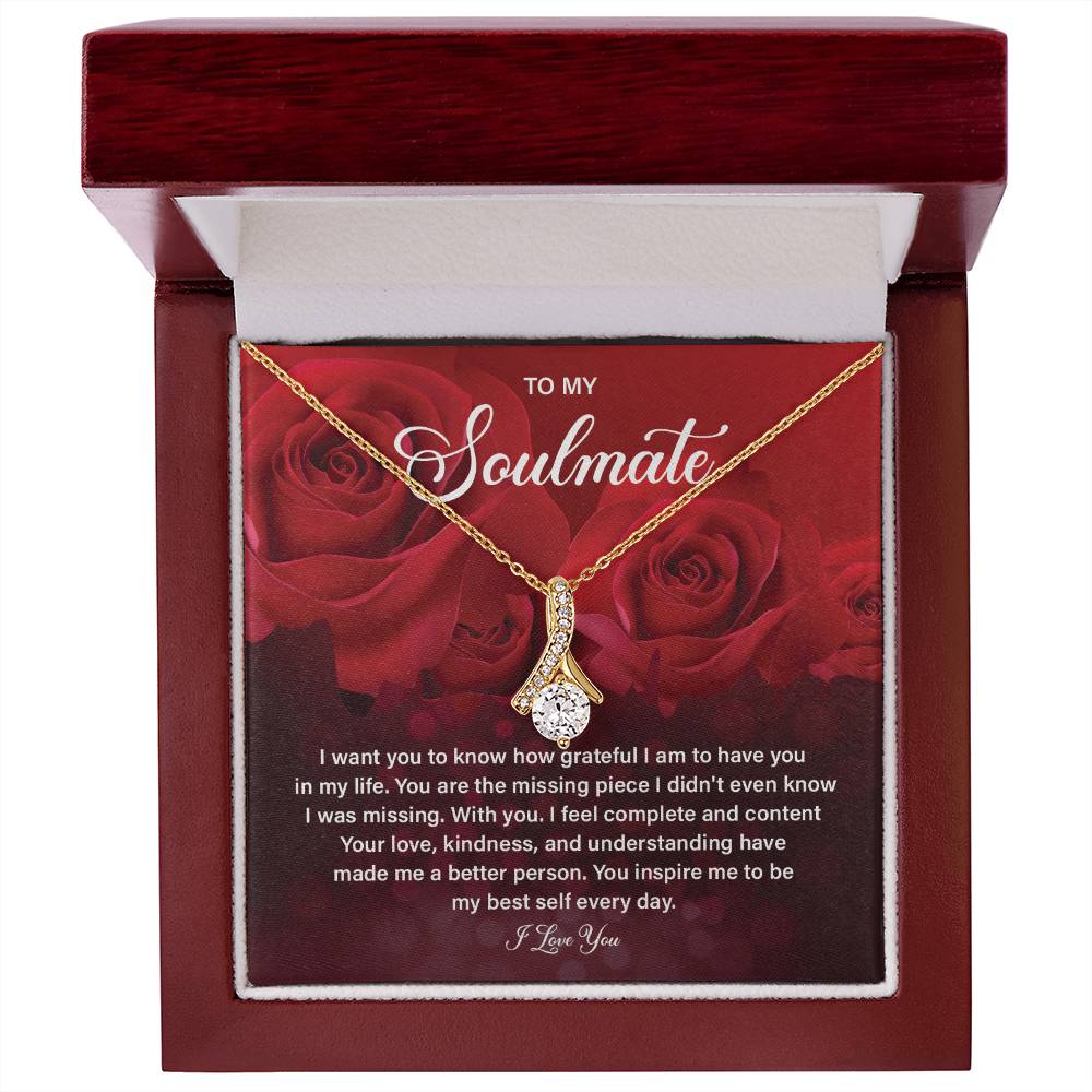 Soulmate Necklace Gift for Her – Message Card Box