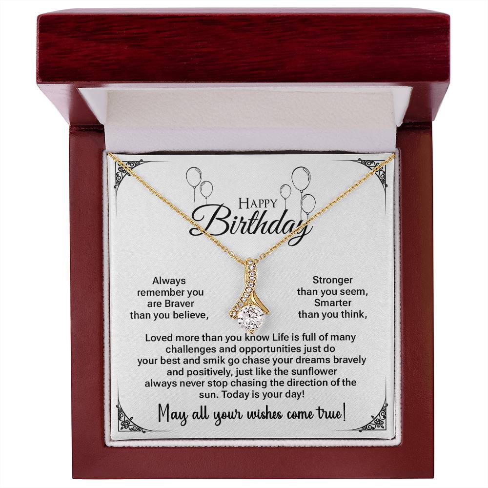 13th Birthday Gift for Teen Girl – Heart Necklace with Message Card