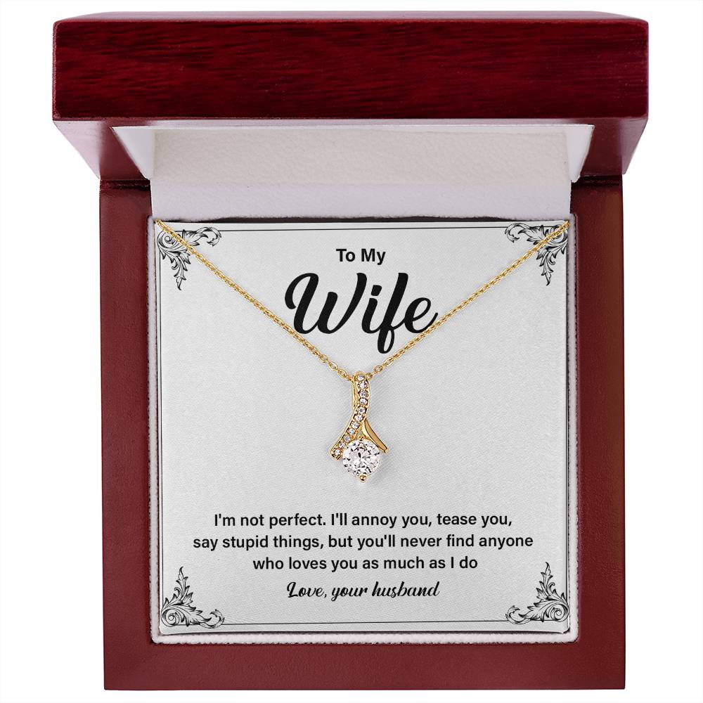 Funny Wife Necklace Gift with Message Card