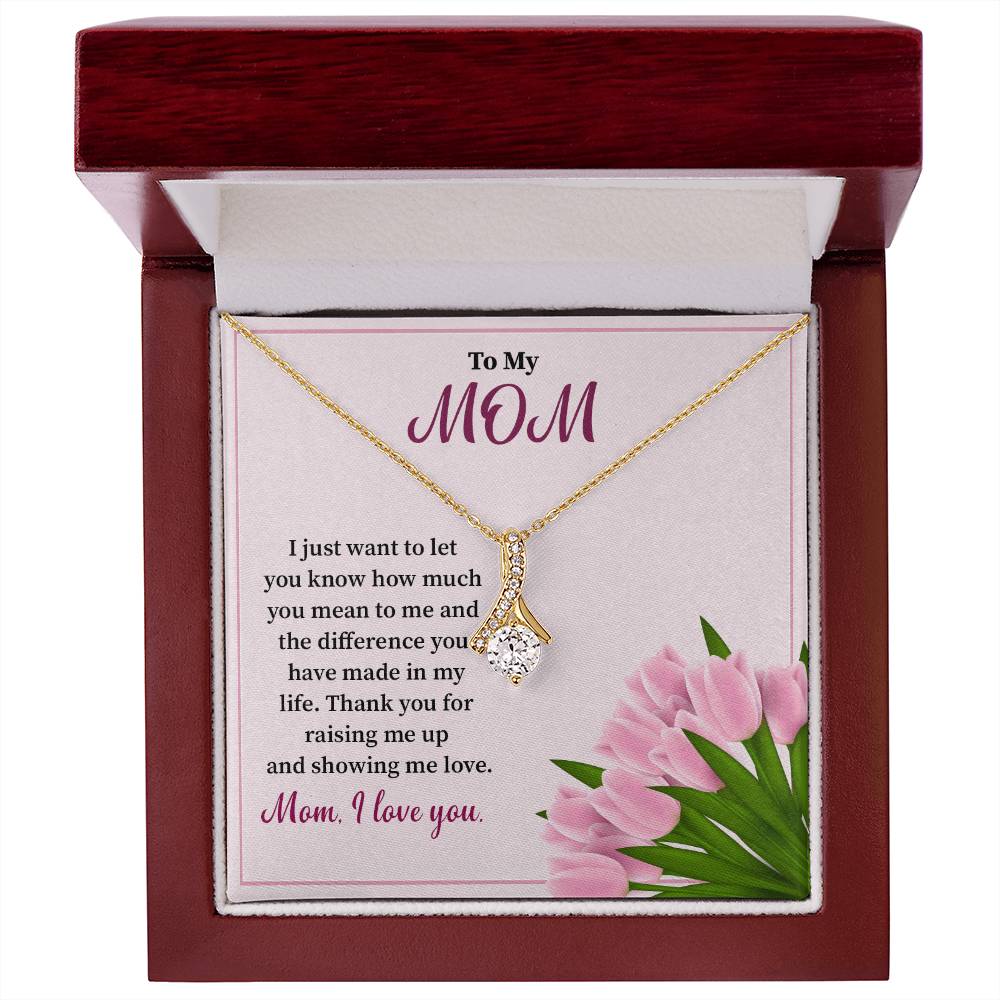 Gift for Mom from Daughter – Necklace with Message Card