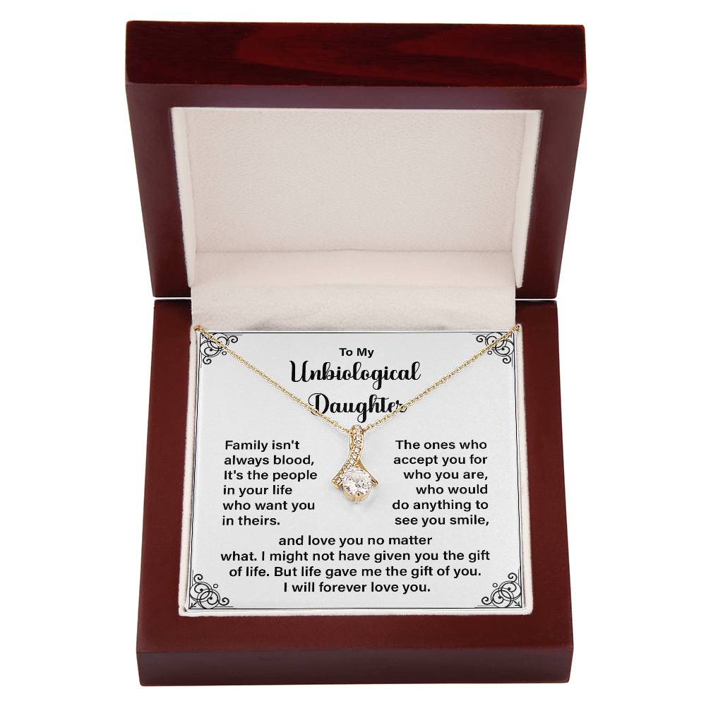 Unbiological Daughter Necklace with Gift Box