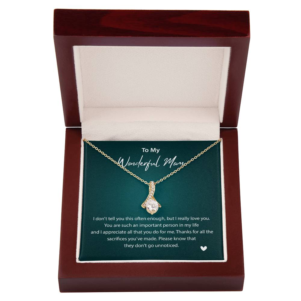 Elegant Necklace for Wonderful Mom with Gift Box