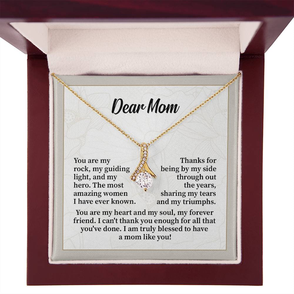Gift for Mom from Daughter – Necklace with Message Card
