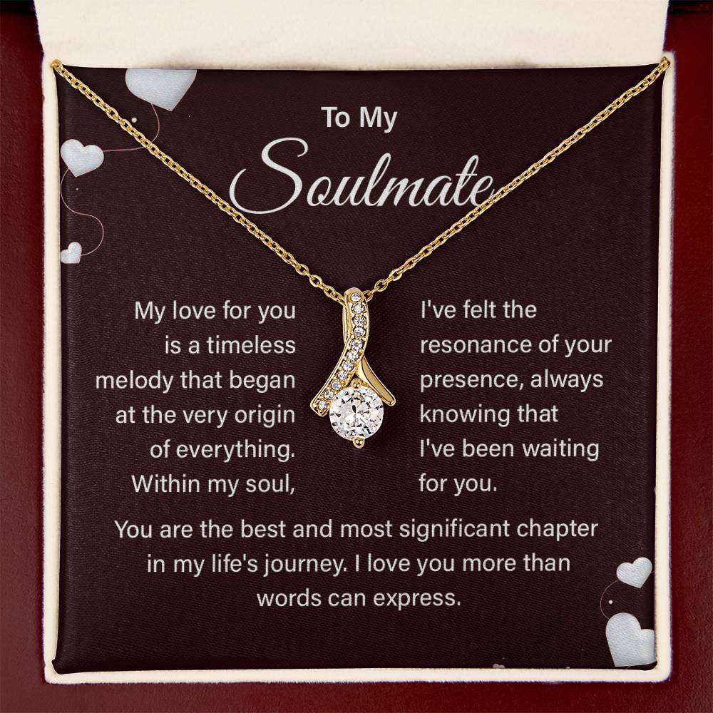 To My Soulmate Necklace Gift With Heartfelt Message Card