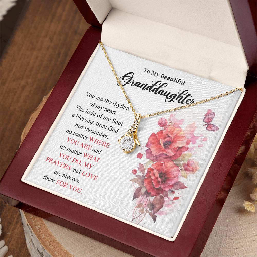 Granddaughter Necklace Gift – Blessing from God Message Box