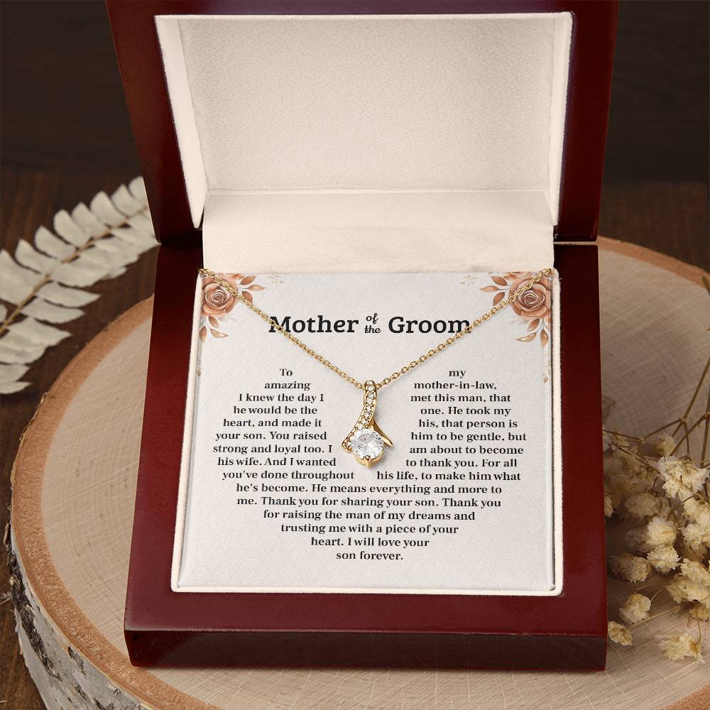 Mother of the Groom Wedding Necklace Gift Box