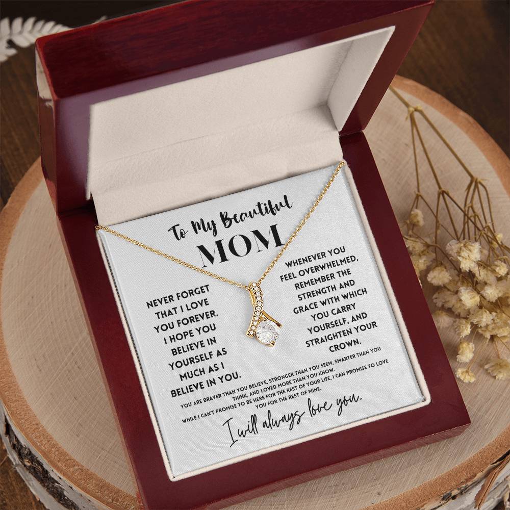 Beautiful Mom Necklace Gift from Daughter or Son