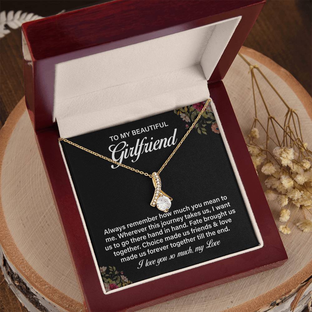 Romantic Necklace Gift for Girlfriend with Card