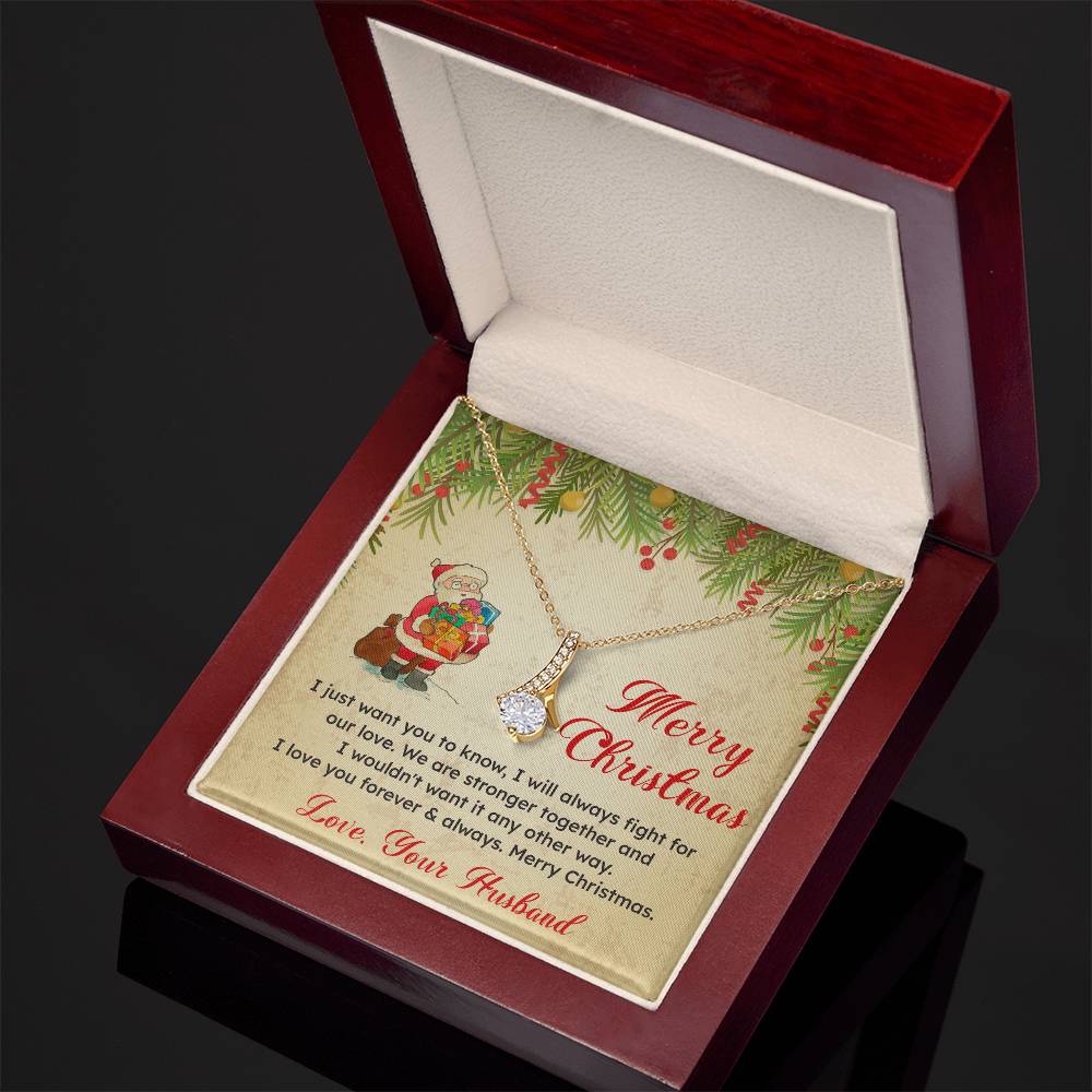 Christmas Gift for Wife from Husband Necklace with Heartfelt Message