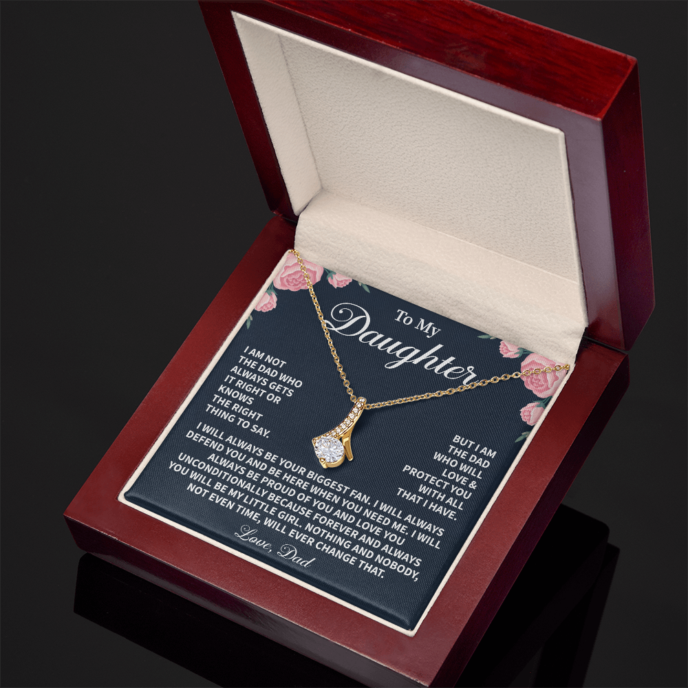 Daughter Necklace from Dad Forever Loved Always