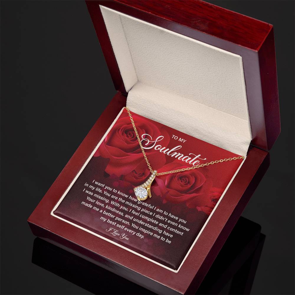 Soulmate Necklace Gift for Her – Message Card Box