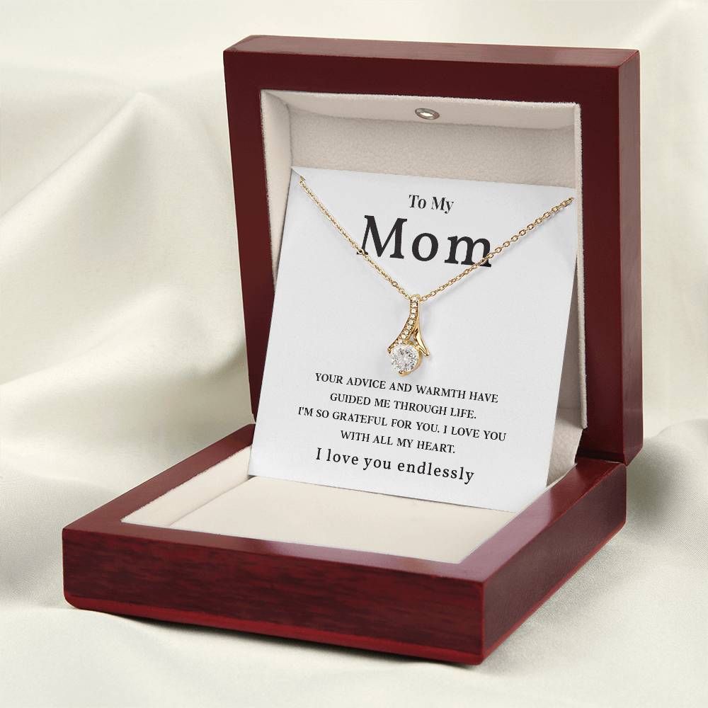 Necklace Gift for Mom with Heartfelt Message Card