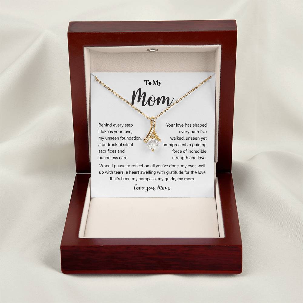 To My Mom beautiful necklace in premium gift box.