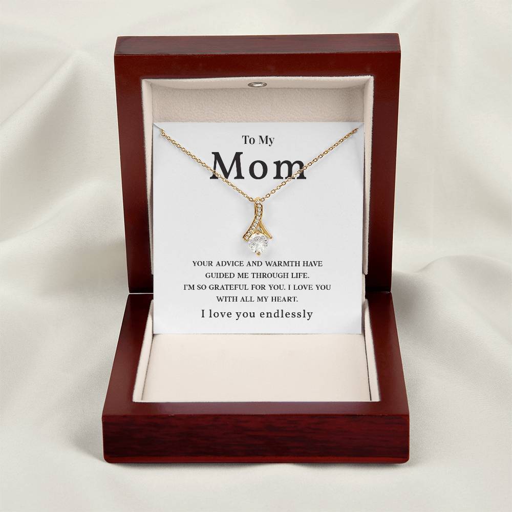 Necklace Gift for Mom with Heartfelt Message Card