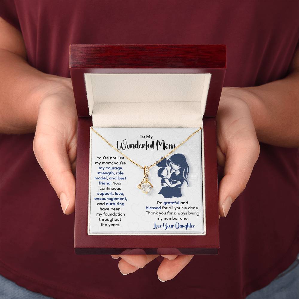 Gift for Mom from Daughter – Message Card Jewelry Box