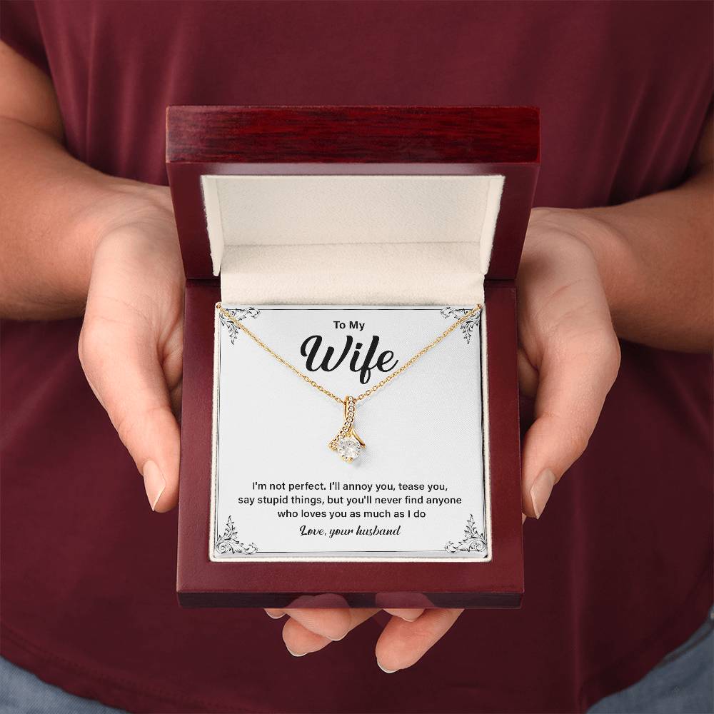 Funny Wife Necklace Gift with Message Card