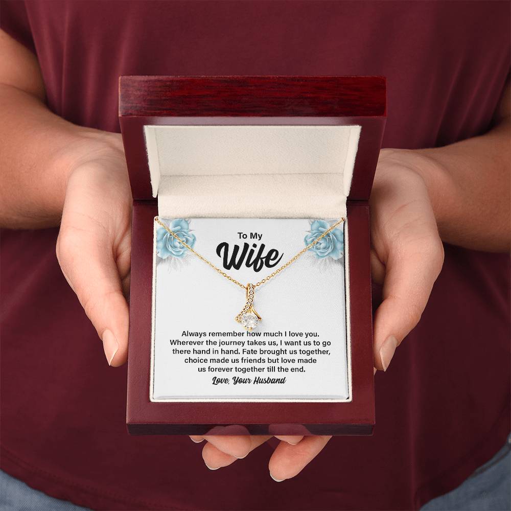Romantic Wife Necklace Gift – Message Card Included