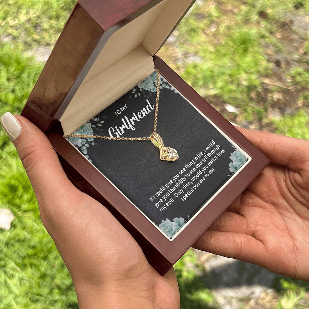 To My Girlfriend Necklace – Jewelry Gift with Message Card