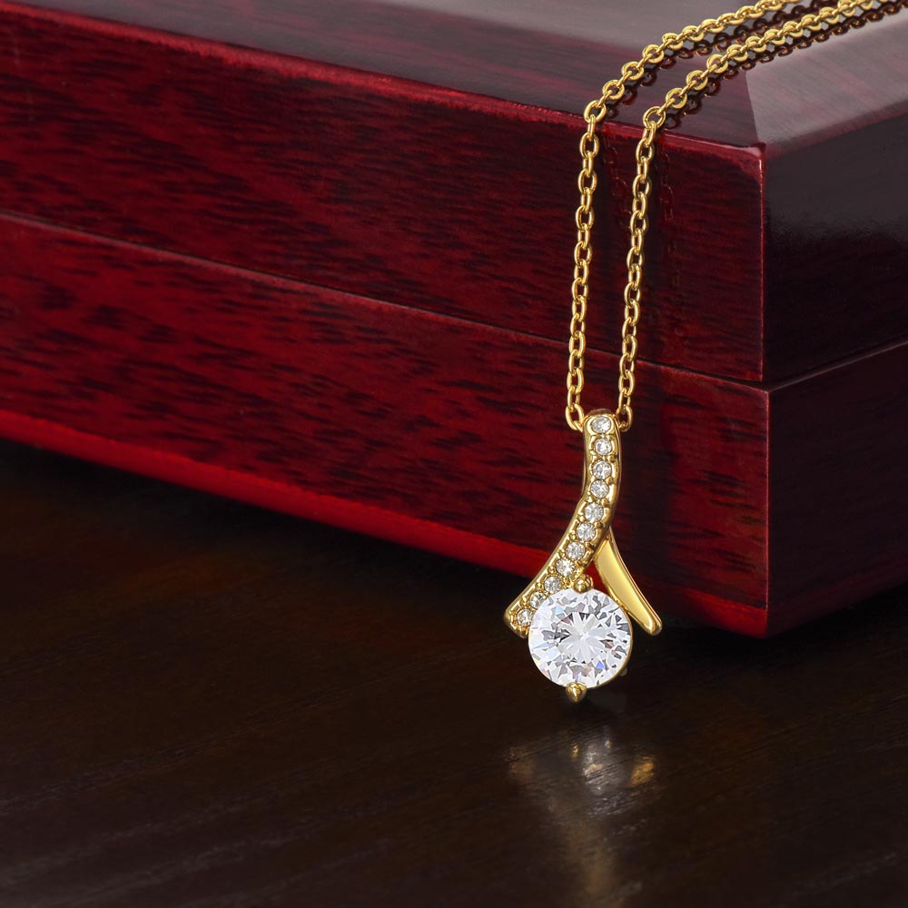 To My Girlfriend Necklace – Jewelry Gift with Message Card