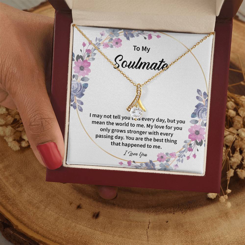Soulmate Necklace Gift for Her – Love Message Card