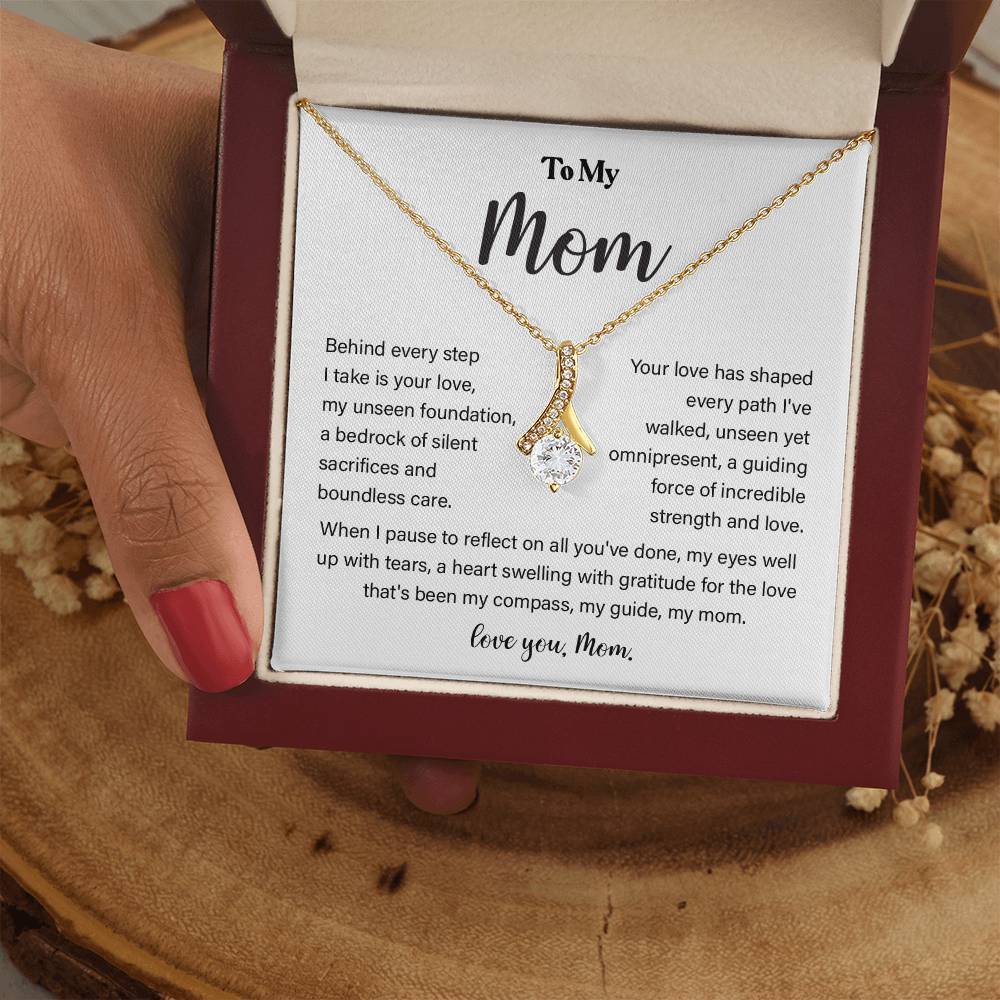 To My Mom beautiful necklace in premium gift box.