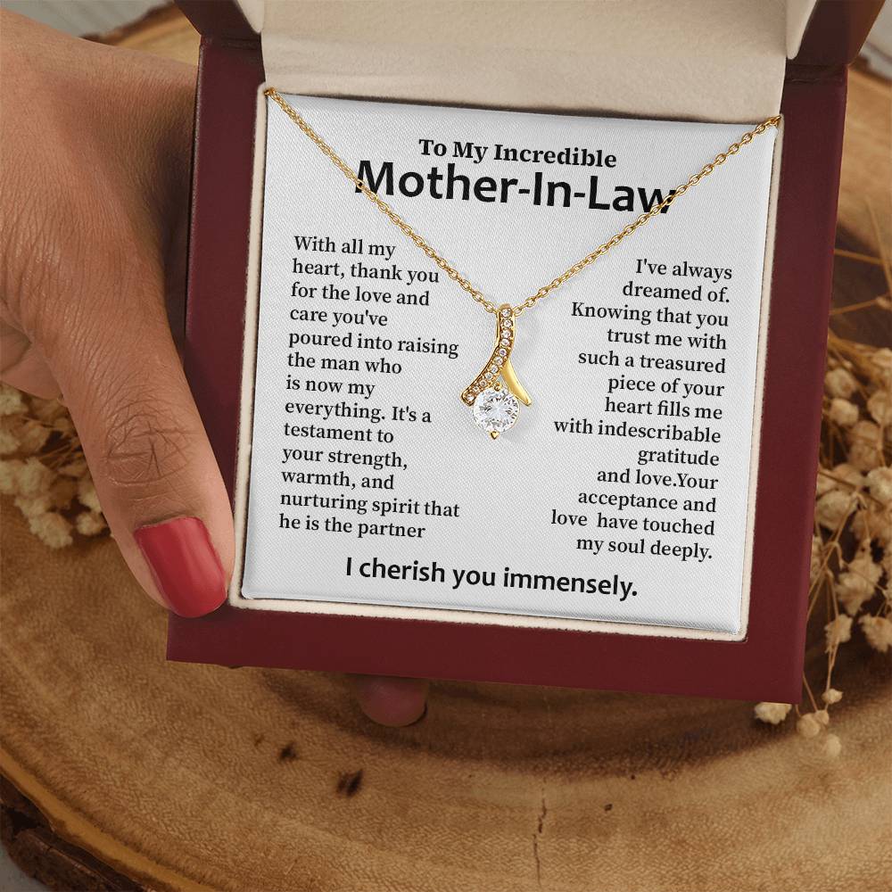 Gratitude Necklace for Mother-In-Law – Heartfelt Message from Bride