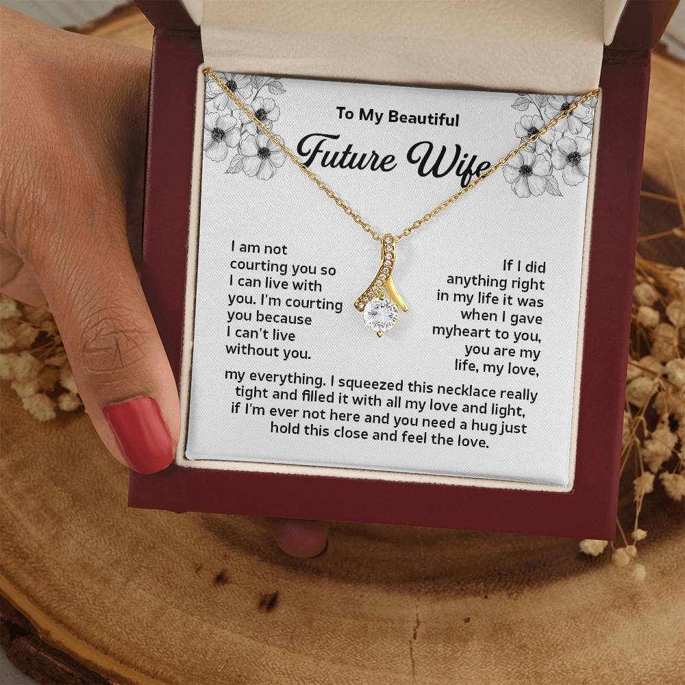 Future Wife Necklace Gift with Heartfelt Message Card