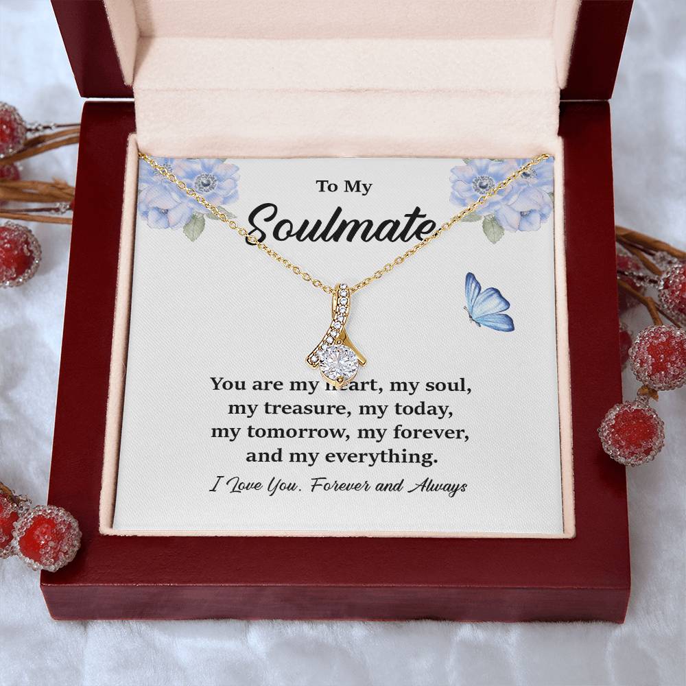 Soulmate Pendant Necklace Gift for Her – Gift Box
