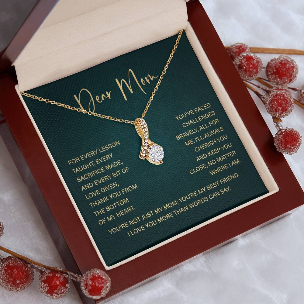 To My Mom Necklace Gift – Heartfelt Message for Best Friend & Hero