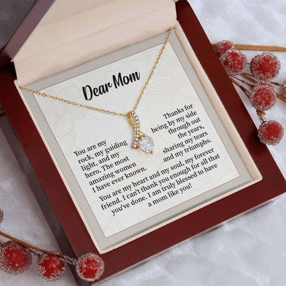 Gift for Mom from Daughter – Necklace with Message Card