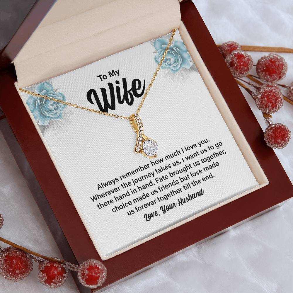 Romantic Wife Necklace Gift – Message Card Included