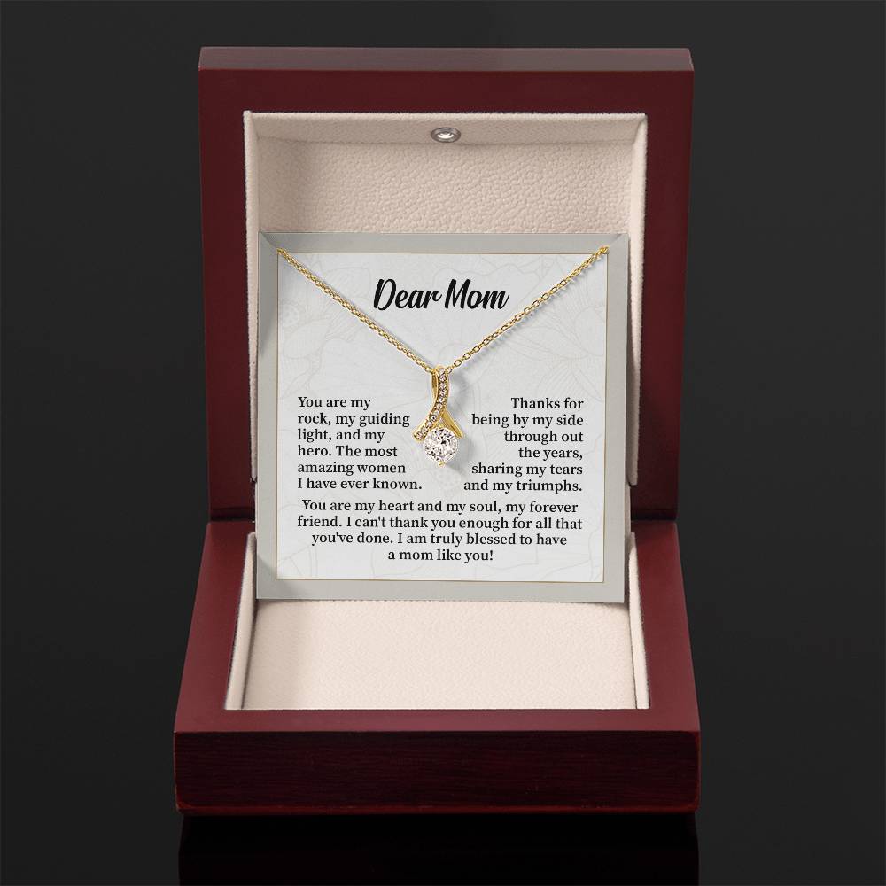 Gift for Mom from Daughter – Necklace with Message Card