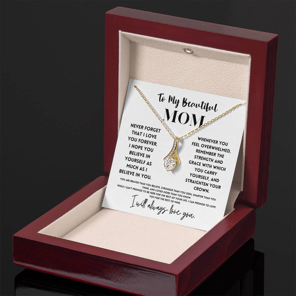 Beautiful Mom Necklace Gift from Daughter or Son