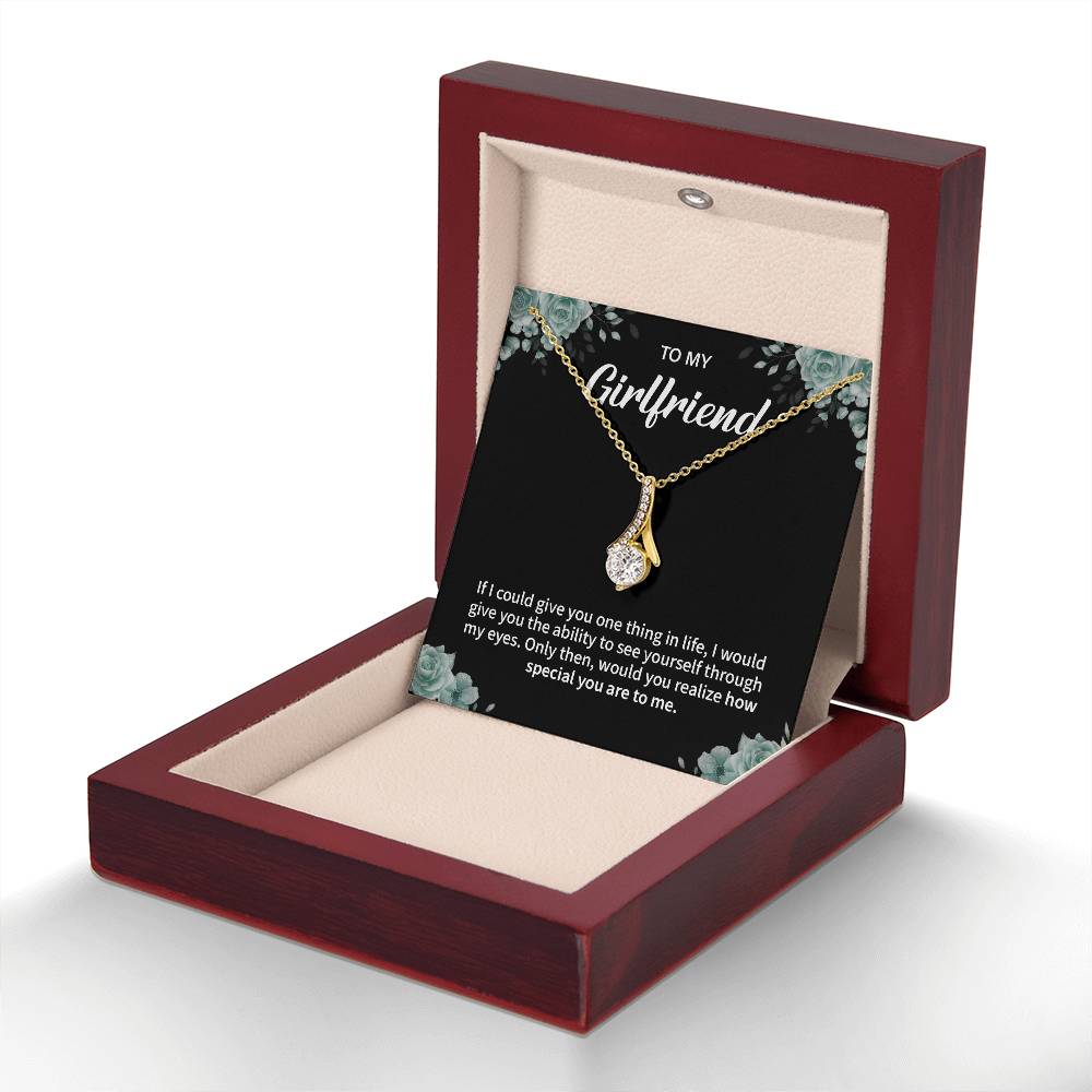 To My Girlfriend Necklace – Jewelry Gift with Message Card