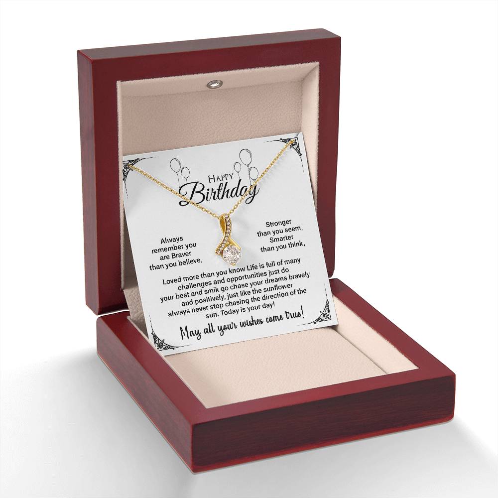 13th Birthday Gift for Teen Girl – Heart Necklace with Message Card