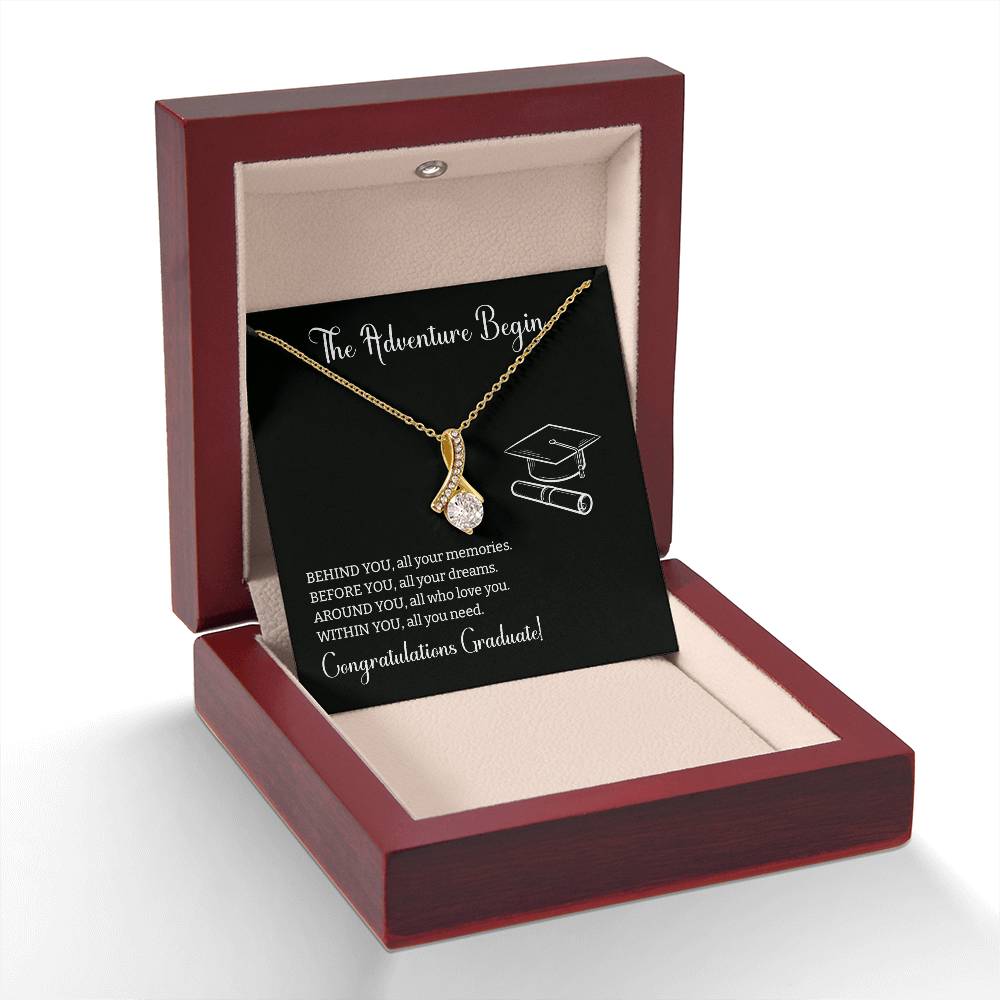 Graduation Necklace for Her with Message Card