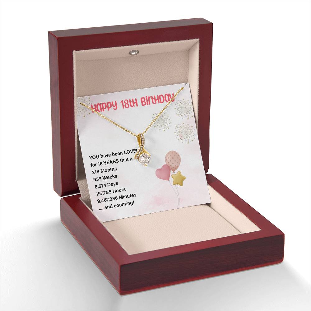 18th Birthday Necklace Gift for Her – Loved Every Minute Keepsake