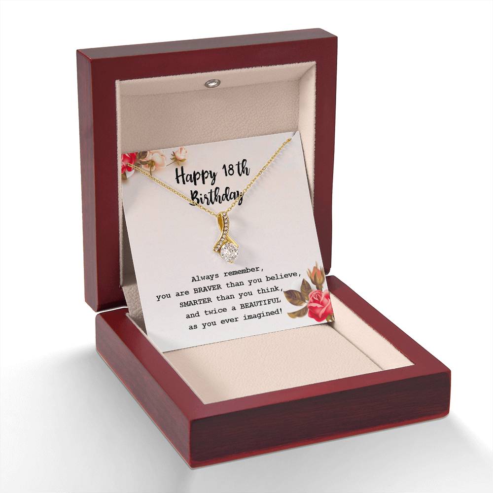 18th Birthday Gift Necklace – Elegant CZ Pendant