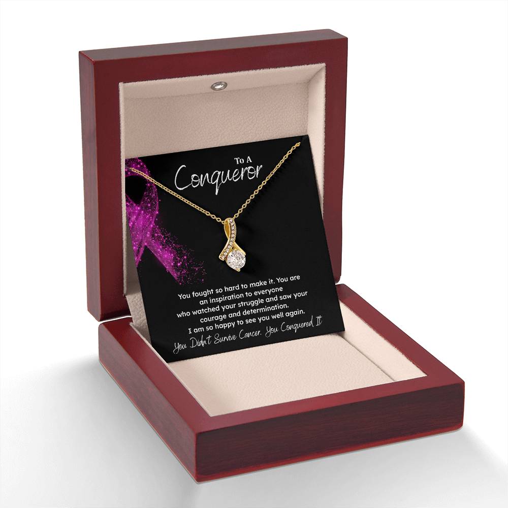 Cancer Conqueror Necklace Gift – Jewelry for Survivor's Triumph