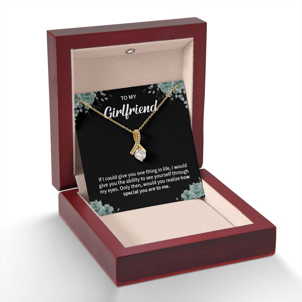 To My Girlfriend Necklace – Jewelry Gift with Message Card