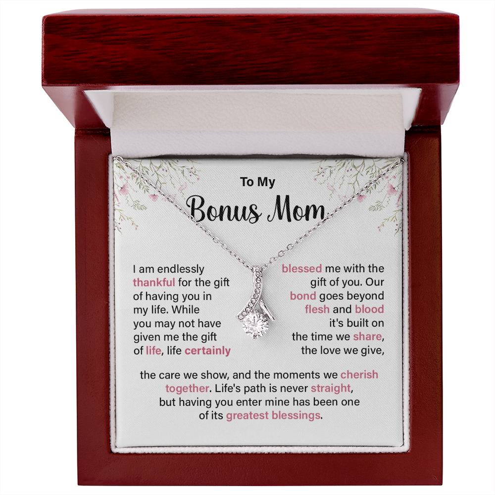 Bonus Mom Necklace Gift from Daughter or Son