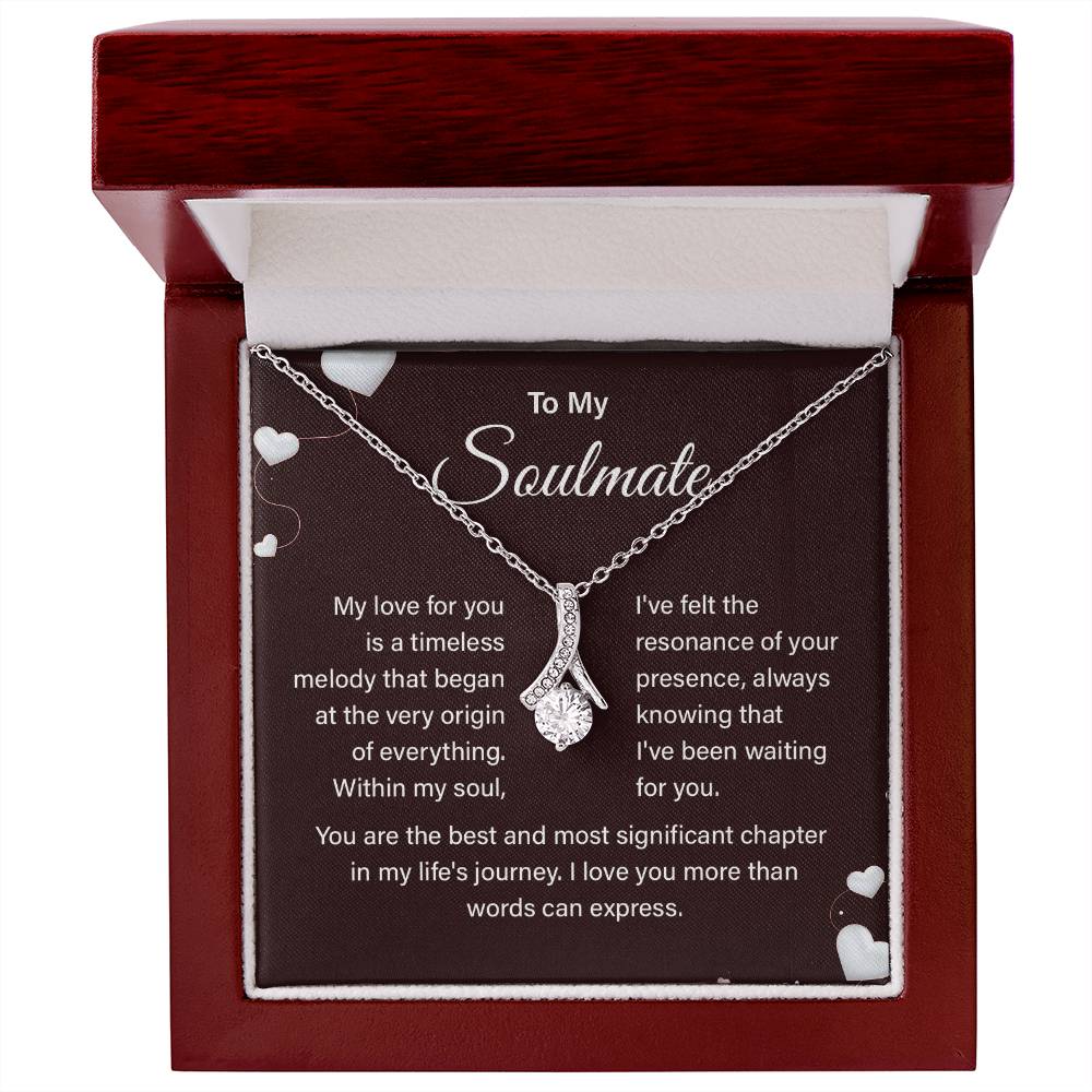To My Soulmate Necklace Gift With Heartfelt Message Card