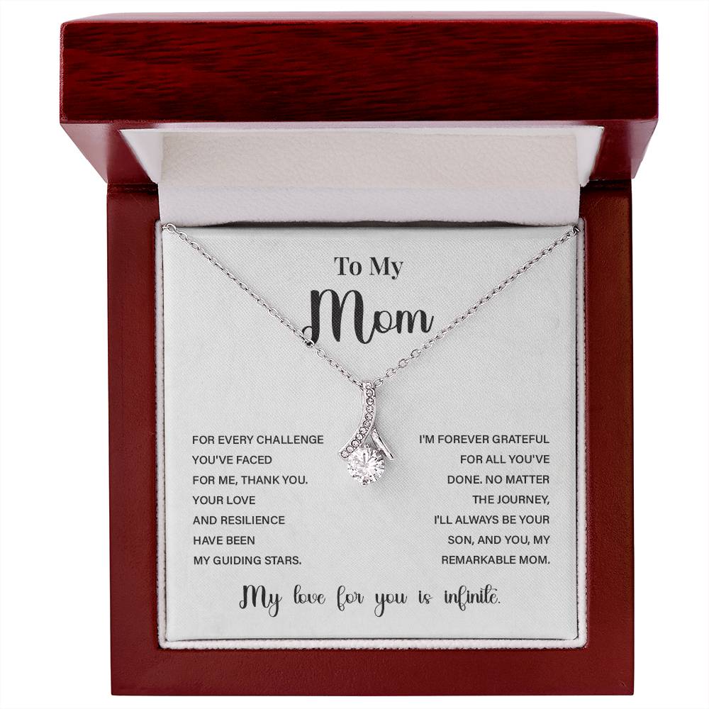 Gift Necklace for Mom from Son with Inspirational Guiding Stars Note