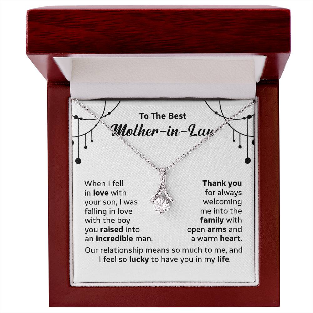 Necklace for Mother-in-Law with & Message Card, Gift Box