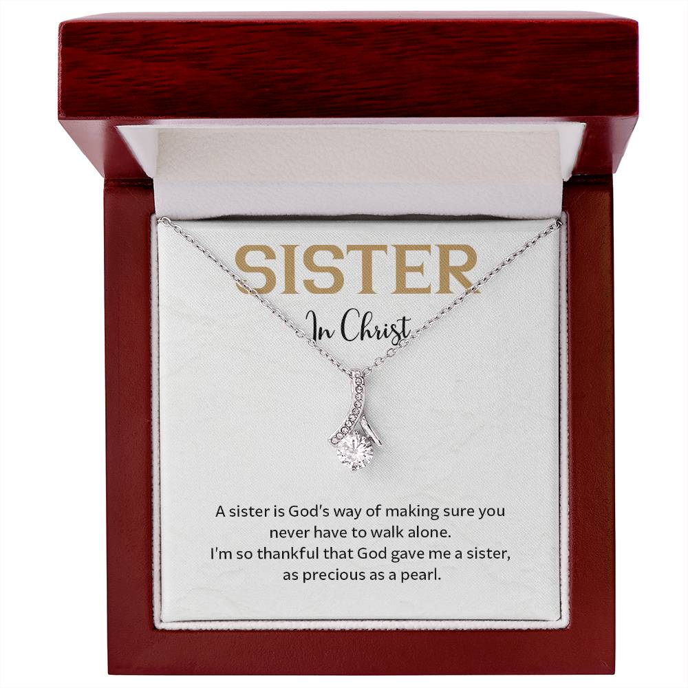 Christian Sister Necklace Gift – Faith-Inspired Jewelry with Message Card