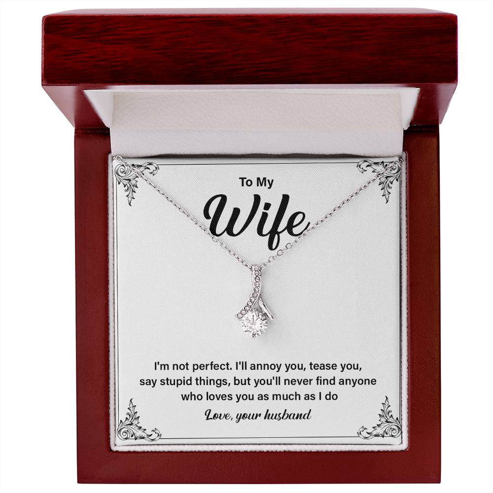Funny Wife Necklace Gift with Message Card