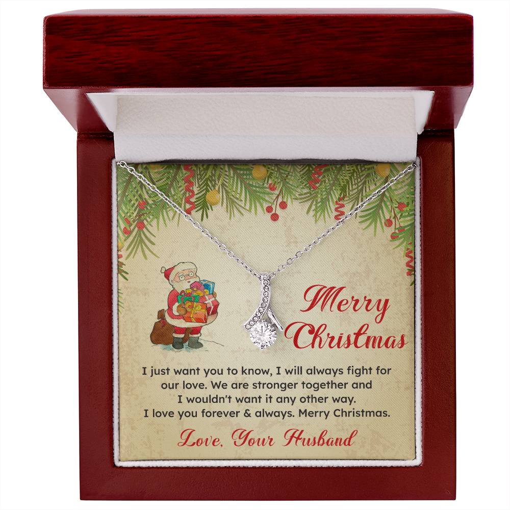Christmas Gift for Wife from Husband Necklace with Heartfelt Message