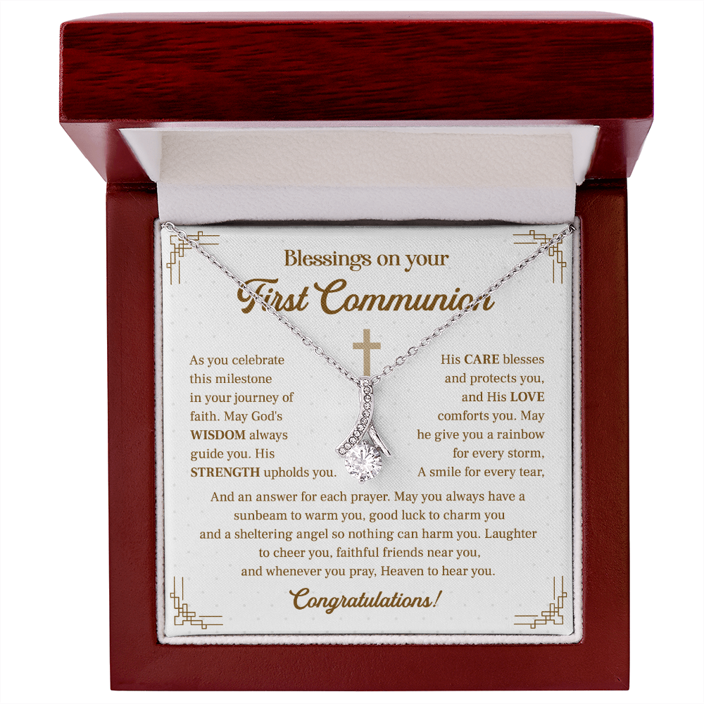 Blessings On Your First Communion Necklace